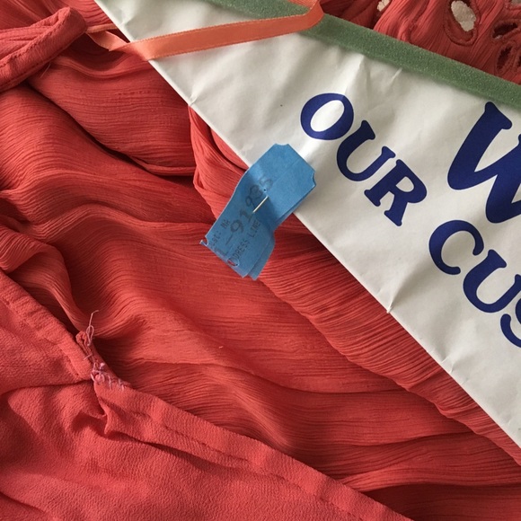 Anthropology Coral Eyelet Sleeveless Summer Dress - Picture 7 of 7